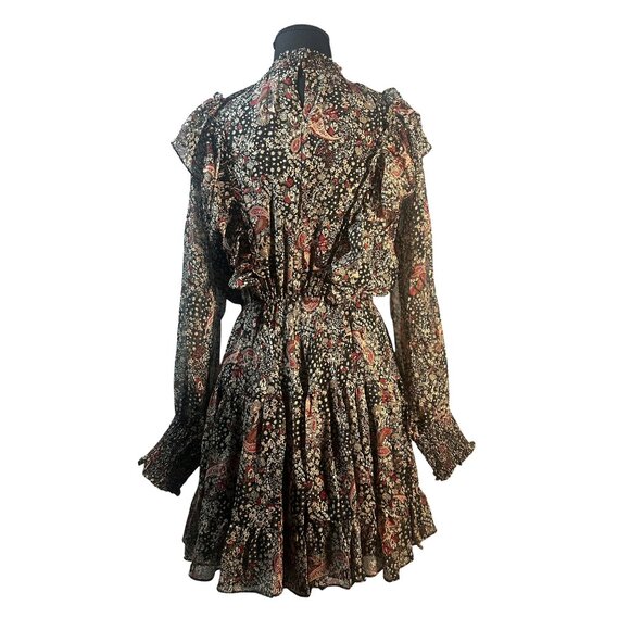 NWT Fate Floral Ruffle Long Sleeve Mini Dress L - Picture 3 of 3